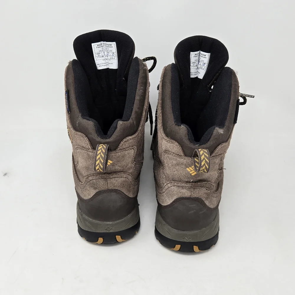 Columbia Men's Size 11 Icetrel II Brown Leather Waterproof Lace-Up Hiking Boots
